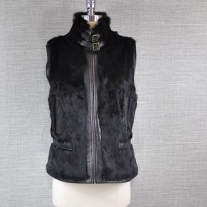 Black Fur Vest